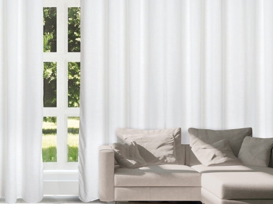 Κουρτίνα 2249 Με Τρουκς Ecru Das Home 140X270cm Πολυέστερ