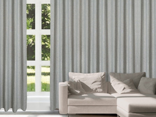 Κουρτίνα 2252 Με Τρουκς Grey Das Home 140X270cm Πολυέστερ