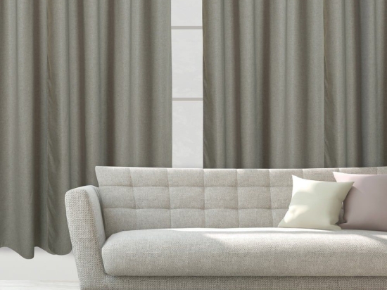 Κουρτίνα 2259 Με Τρουκς Grey Das Home 140X270cm Πολυέστερ