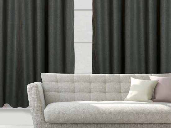 Κουρτίνα 2261 Με Τρουκς Dark Grey Das Home 140X270cm Πολυέστερ