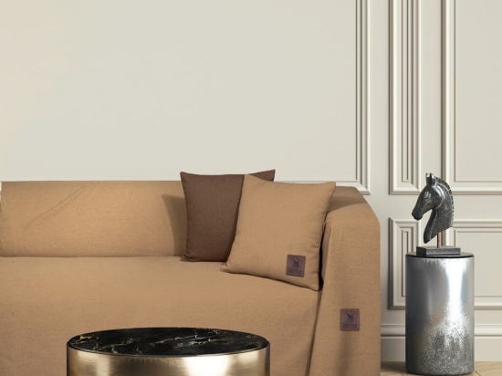Ριχτάρι 3911 Ocher Greenwich Polo Club Τριθέσιο 180x300cm Βαμβάκι-Πολυέστερ