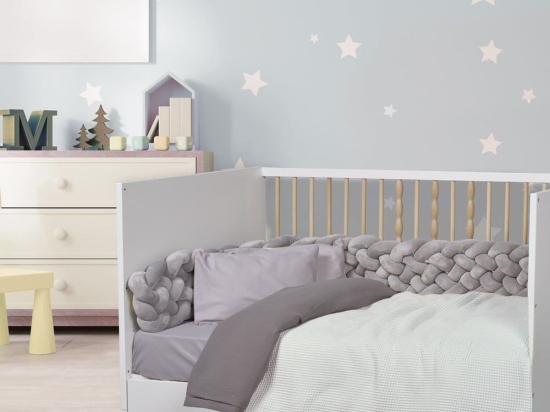 Κουβέρτα Βρεφική 4882 Light Grey-Dark Grey Das Home Αγκαλιάς 80x110cm 100% Βαμβάκι