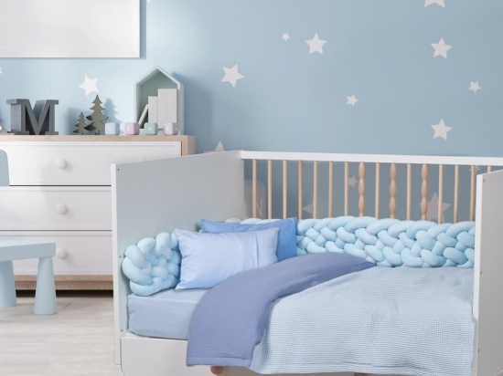 Κουβέρτα Βρεφική 4883 Light Blue-Blue Das Home Κούνιας 110x150cm 100% Βαμβάκι