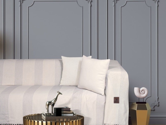 Ριχτάρι 3916 Ivory-Light Grey Greenwich Polo Club Διθέσιο 180x250cm 100% Βαμβάκι