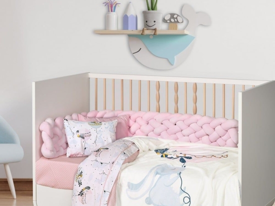 Κουβέρτα Βρεφική 4915 Fleece Light Blue-Pink-Mint Das Home Αγκαλιάς 80x110cm Πολυέστερ