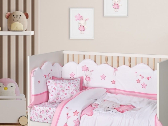 Πάπλωμα Βρεφικό 4917 White-Pink Das Home 110x150cm Microfiber
