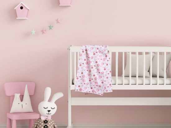 Σεντόνια Βρεφικά 4917 (Σετ 2τμχ) White-Pink Das Home Λίκνου 70x120cm 100% Βαμβάκι