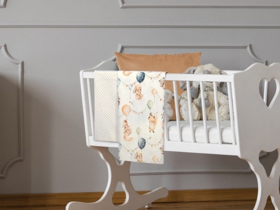 Σεντόνια Βρεφικά 8850 (Σετ 2τμχ) Beige-Bordo Greenwich Polo Club Λίκνου 70x120cm 100% Βαμβάκι