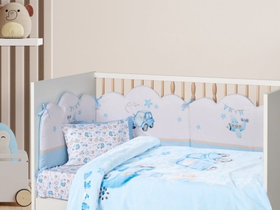 Κουβέρτα Βρεφική Relax 4918 Velour Blue Das Home Κούνιας 110x140cm Πολυέστερ