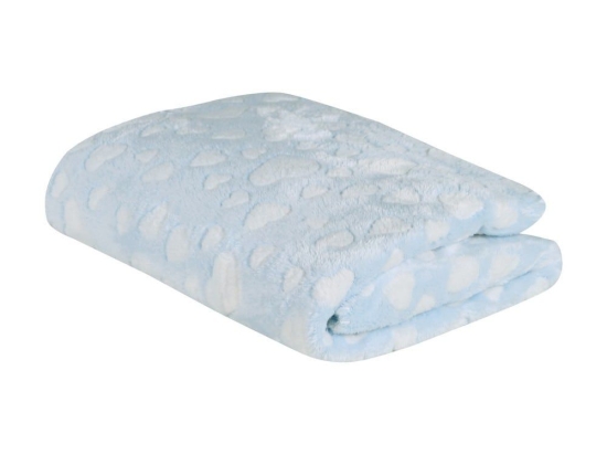 Κουβέρτα Βρεφική Relax 4908 Fleece Light Blue Das Home Αγκαλιάς 75x100cm Πολυέστερ