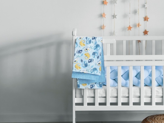 Σεντόνια Βρεφικά 4935 (Σετ 2τμχ) Blue Das Home Λίκνου 70x120cm 100% Βαμβάκι