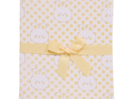 Κουβέρτα Βρεφική Πικέ 4961 Yellow Das Home Αγκαλιάς 75x100cm 100% Βαμβάκι