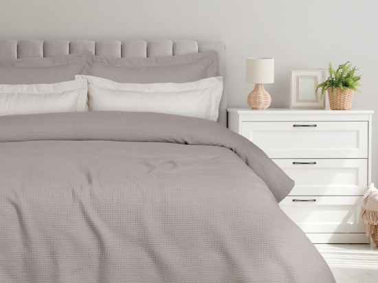 Κουβέρτα Πικέ 0495 Taupe Das Home Μονό 160x240cm Βαμβάκι-Πολυέστερ