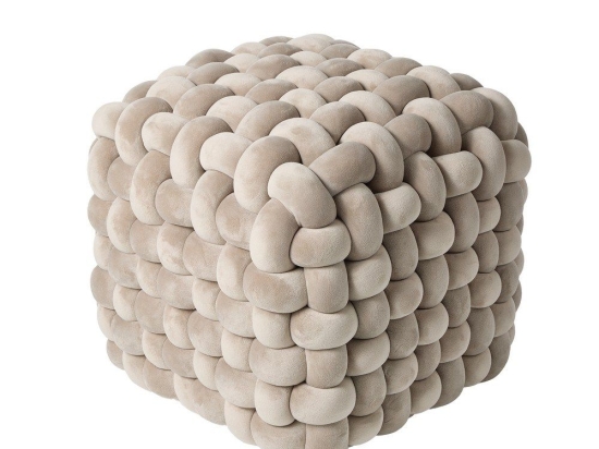 Πουφ 2274 43x43x40 Beige Das Home