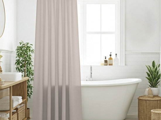 Κουρτίνα Μπάνιου 0808 Taupe Das Home 240Πx180Υ Πολυέστερ