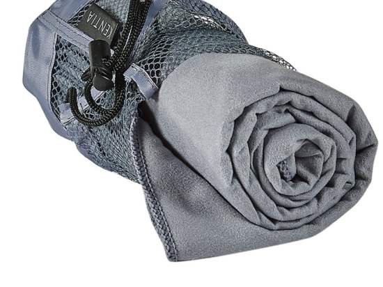 Πετσέτα Θαλάσσης Active 22 Grey Kentia Θαλάσσης 80x160cm Πολυέστερ-Polyamide