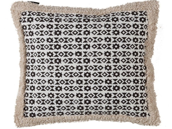 Μαξιλαροθήκη Διακοσμητική Casa 326 Black-White Kentia 45X45 100% Βαμβάκι