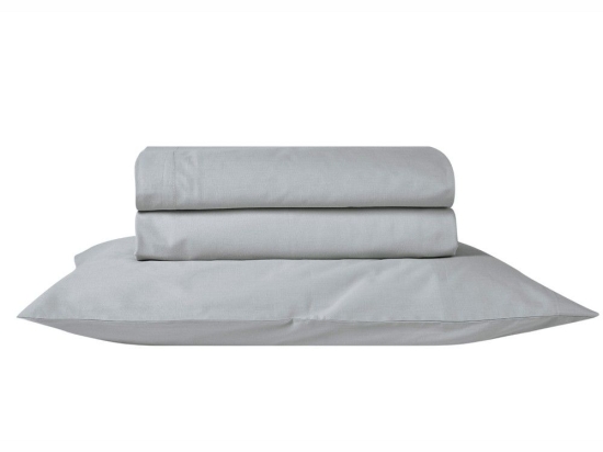 Σεντόνι Essential 22 Με Λάστιχο Light Grey Kentia Μονό 90x235cm 100% Πενιέ Βαμβάκι