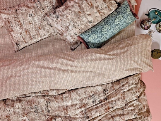 Πάπλωμα Lucas 26 Beige-Ecru-Terracotta-Grey Kentia Μονό 160x240cm 100% Βαμβάκι