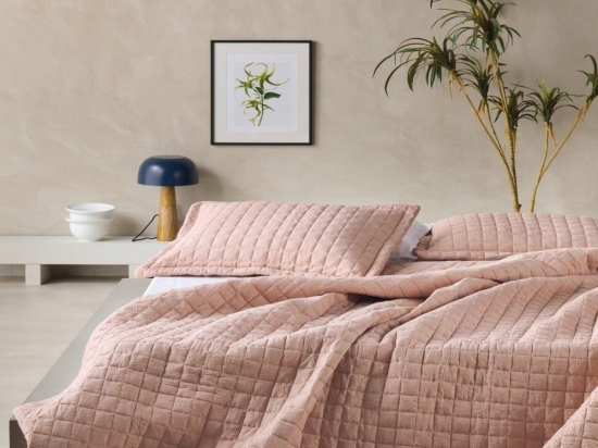 Κουβερλί Vegas 1824 Peach Kentia Ημίδιπλο 180x240cm Microfiber-Polyester