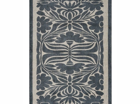 Πετσέτα Θαλάσσης Βελουτέ Malawi Anthracite-Beige Kentia Θαλάσσης 80x160cm 100% Βαμβάκι