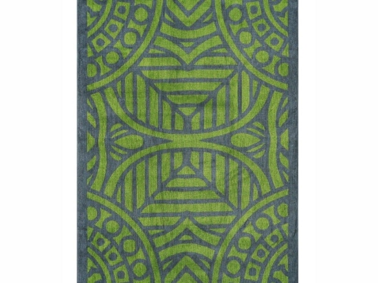 Πετσέτα Θαλάσσης Βελουτέ Uchu Green-Black Kentia Θαλάσσης 80x160cm 100% Βαμβάκι