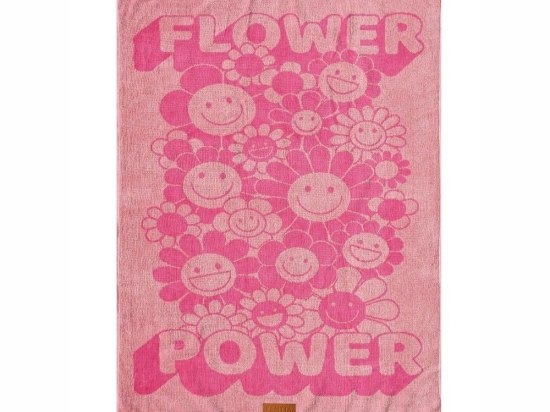 Πετσέτα Θαλάσσης Παιδική Βελουτέ Hippy Pink Kentia Θαλάσσης 70x140cm 100% Βαμβάκι