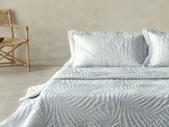 Κουβερλί Java 22 (Σετ 3τμχ) Silver Kentia Υπέρδιπλo 230x250cm Βαμβάκι-Μικροφίμπρα