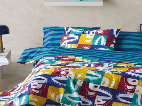 Σεντόνια Παιδικά Paul Frank 48 (Σετ 3τμχ) Multi Kentia Μονό 160x270cm 100% Βαμβάκι