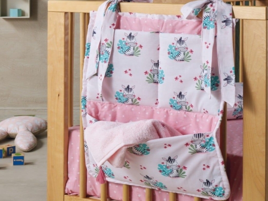 Βρεφική Θήκη Οργάνωσης Κρεμαστή Zigby 44x53 Pink Kentia 100% Βαμβάκι
