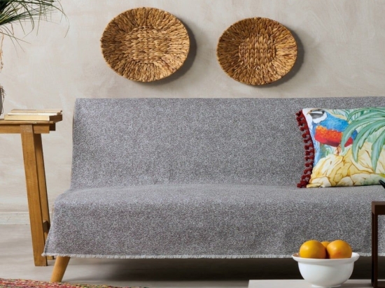 Ριχτάρι Liberty 22 Grey Kentia Τετραθέσιο 180x320cm Βαμβάκι-Πολυέστερ