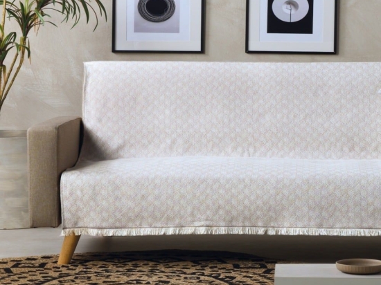Ριχτάρι Marcel 12 Ecru-Beige Kentia Διθέσιο 180x240cm Βαμβάκι-Πολυέστερ