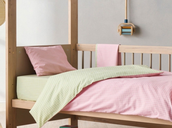 Σεντόνια Βρεφικά Zuccero 14 (Σετ 3τμχ) Pink Kentia Κούνιας 120x170cm 100% Βαμβάκι