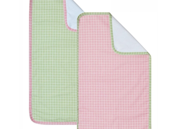 Σελτεδάκια Βρεφικά Zuccero 14 (Σετ 2τμχ) Pink-Green Kentia 72x42cm 100% Βαμβάκι