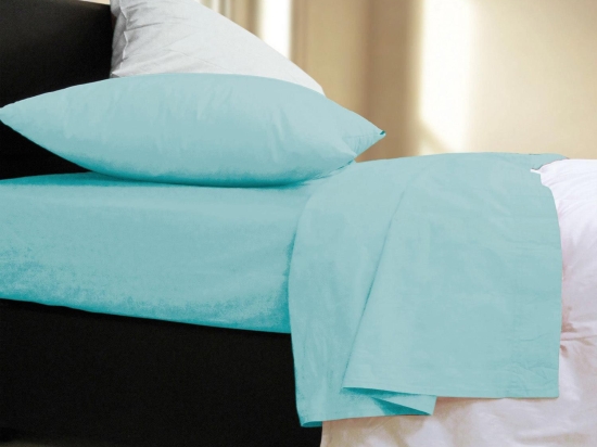Σεντόνι Με Λάστιχο Basic Aqua Nef-Nef Διπλό 120x230cm Με Λάστιχο 100% Βαμβάκι