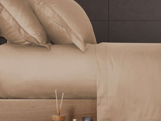 Σεντόνι Elements Beige Nef Nef King Size 280x270cm Χωρίς Λάστιχο 100% Βαμβακοσατέν