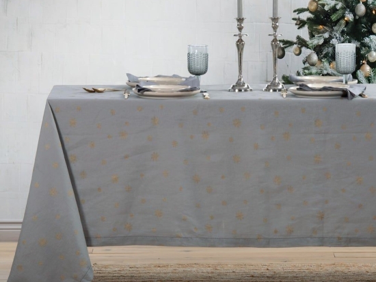 Τραπεζομάντηλο Χριστουγεννιάτικο Spectacular Grey Nef-Nef 150X250