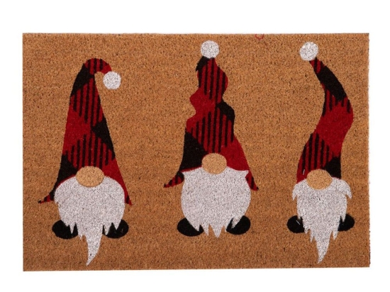 Πατάκι Εισόδου Χριστουγεννιάτικο Three Dwarfs Natural-Red Nef-Nef 40Χ60