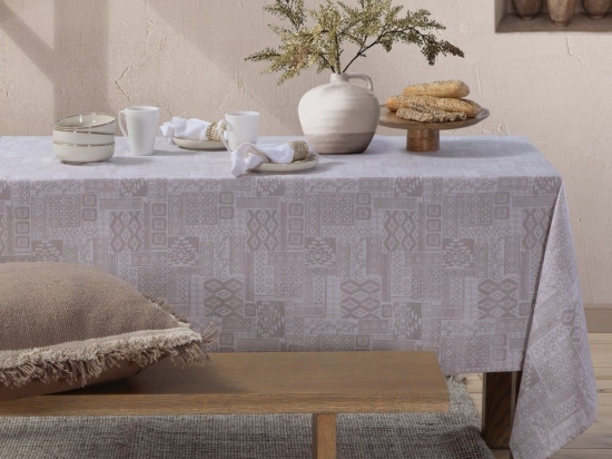 Τραπεζομάντηλο Vendora Beige Nef-Nef 140Χ140 Βαμβάκι-Πολυέστερ