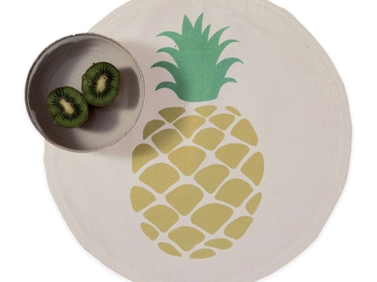 Σουπλά Delicious Ecru-Lime Nef-Nef 38x38cm 100% Βαμβάκι