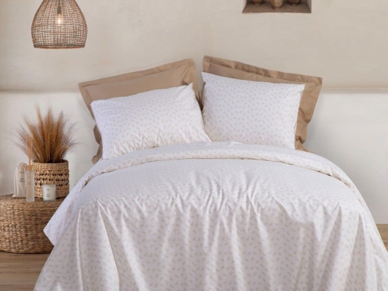 Σεντόνια Amaranda (Σετ 4τμχ) Beige Nef-Nef Υπέρδιπλo 240x270cm 100% Βαμβάκι