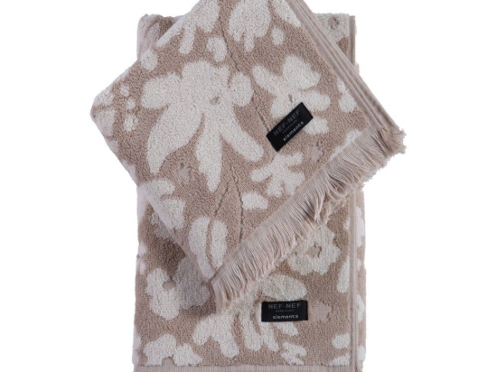 Πετσέτα Flozeria Beige Nef-Nef Σώματος 70x140cm 100% Βαμβάκι
