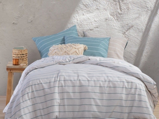 Σεντόνια Marven (Σετ 3τμχ) Petrol Nef-Nef Μονό 170x270cm 100% Βαμβάκι
