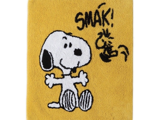 Ταπέτο Μπάνιου Snoopy Smak Yellow Nef-Nef 70x70cm 70x140cm 100% Βαμβάκι