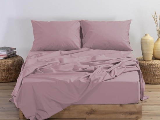 Σεντόνι Basic Με Λάστιχο Amethyst Nef-Nef King Size 180x235cm 100% Βαμβάκι