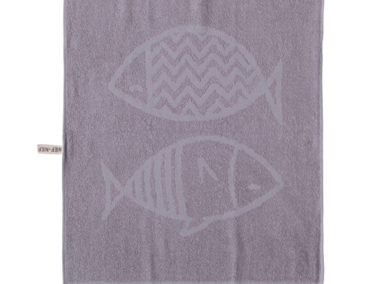 Ποτηρόπανο Fish Style Silver Nef-Nef 50x50cm 100% Βαμβάκι