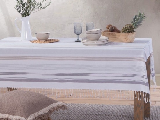 Τραπεζομάντηλο Canfield Grey Nef-Nef 140X180 100% Βαμβάκι