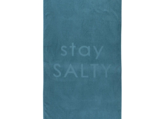 Πετσέτα Θαλάσσης Stay Salty Teal Nef-Nef Θαλάσσης 90x170cm 100% Βαμβάκι