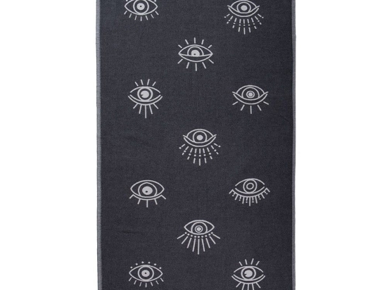 Πετσέτα Θαλάσσης Eyes One Me Black Nef-Nef Θαλάσσης 90x170cm 100% Βαμβάκι