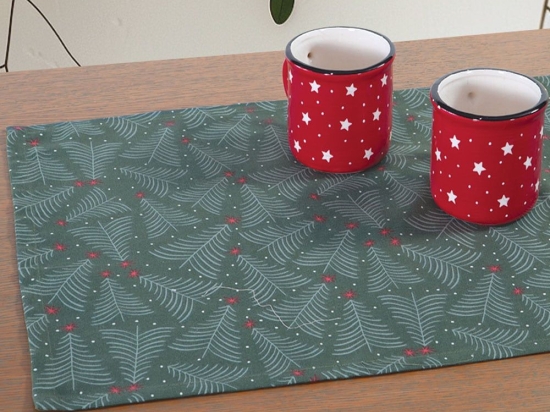 Runner Χριστουγεννιάτικο December Forest Green Nef-Nef Homeware 45Χ140